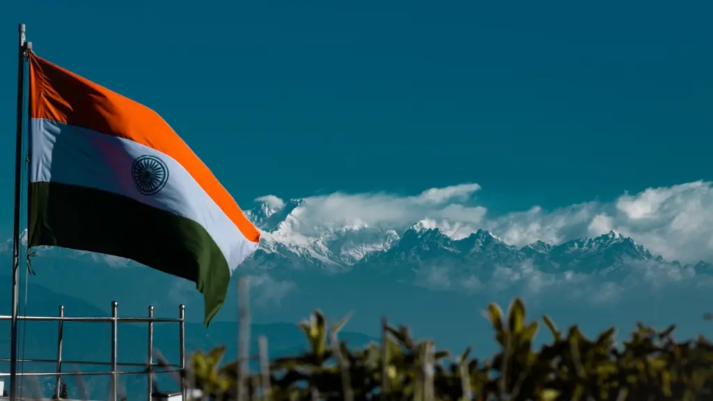 bandera, india, montañas, Pixabay